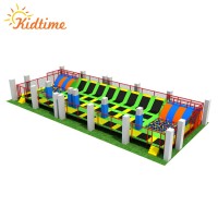 Multifunctional indoor adult color entertainment trampoline equipment with foam pit