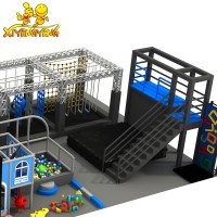 TUV ASTM ISO90001 Certificated Basketball Set Free Jumping Amusement Park Indoor Trampoline Park